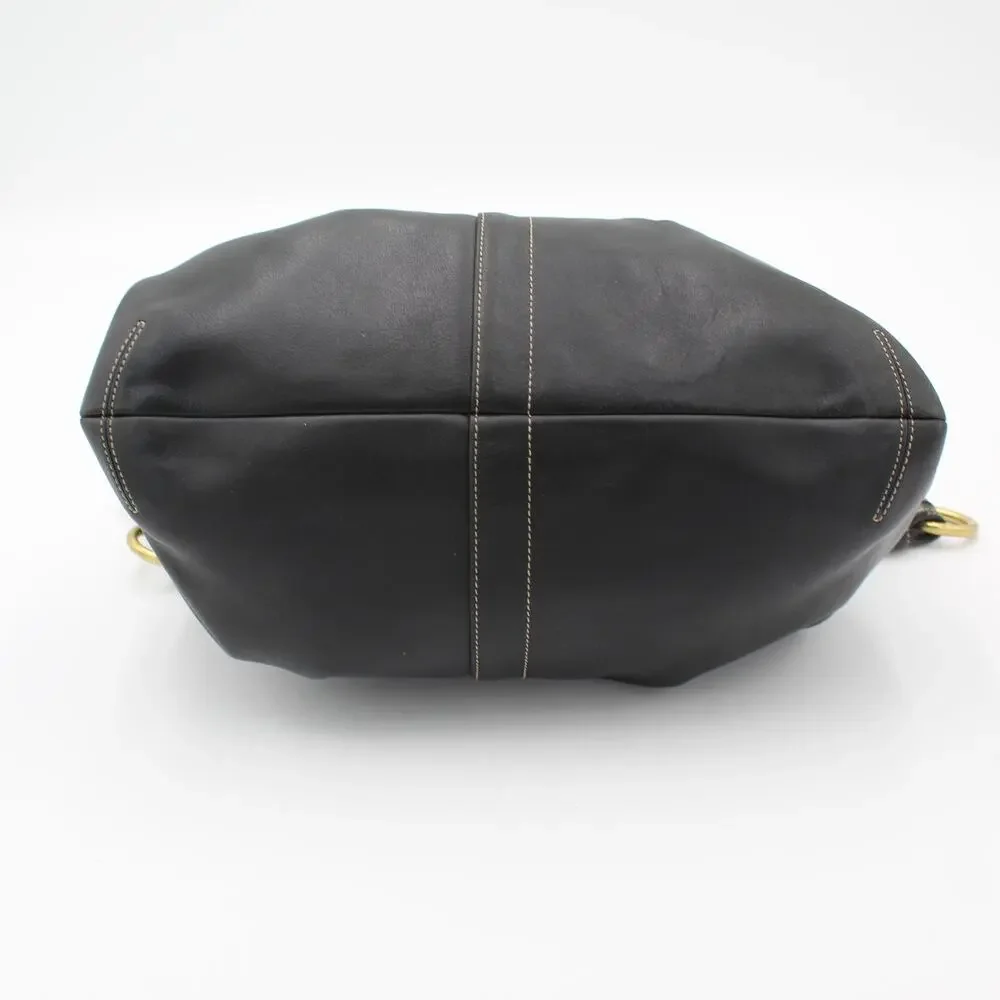 Coach Y2K Hamptons Large Hobo Black Leather Horsebit Slouchy Shoulder Bag 2005